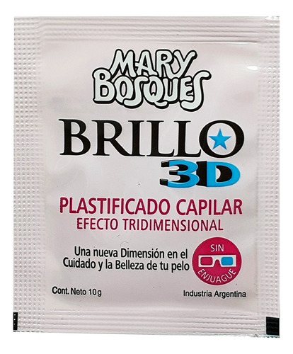 Plastificado Capilar Brillo 3d Sobre X10g Mary Bosques 