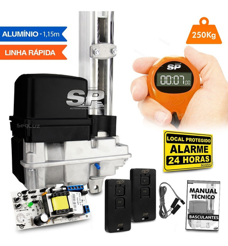 Imagem 1 de 7 de Kit Promocional Motor Portão Basculante Bv Home Smart Sp Ppa