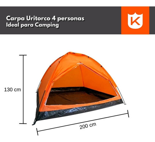 Carpa 4 Personas Kushiro Uritorco Camping Liviana Practica