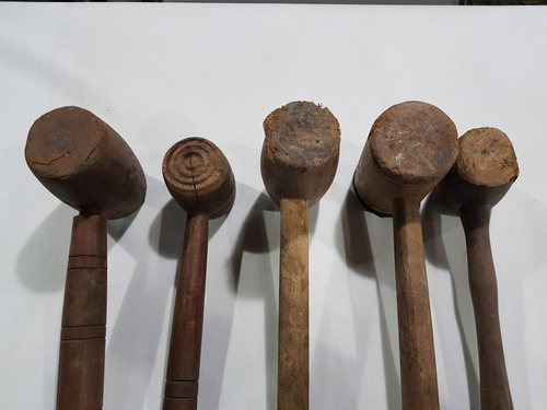 Imagen 4 de 10 de Antiguos Martillos Madera Ebanistería Carpintería Mag 58984