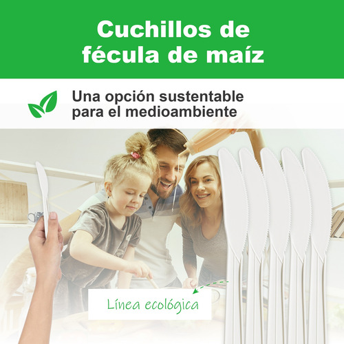 Cuchillo Desechable Biodegradable Ecológico | 1000 Pzas