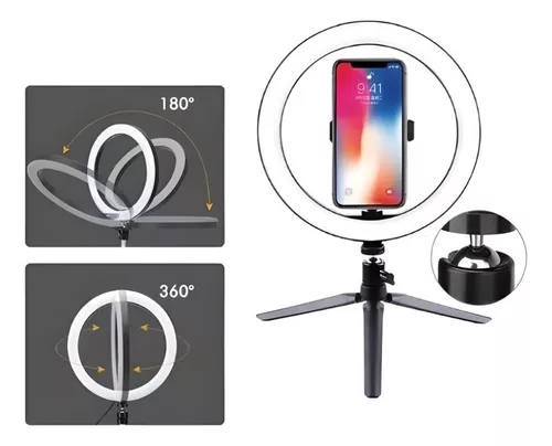 Tripé mesa para ring light e telemóvel