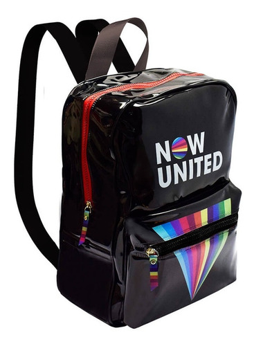 Mochila De Costas Escolar Now United Cristal Preta Avaria