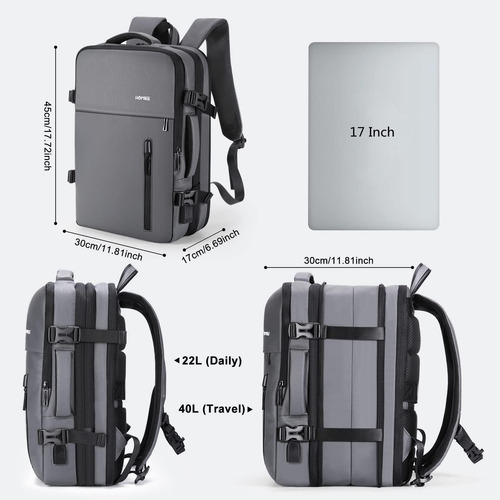 Homiee Mochila De Mano Bolsa De Viaje Extra Grande De 40 L,