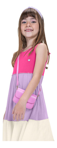 Vestido Midi Infantil Trick Nick Rosa