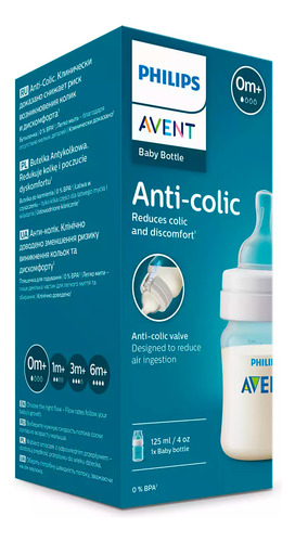 Mamadera Avent Anticólicos 125ml 0m+