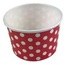 Mmvolesy Vasos Para Helado Rojos De 4 Oz, Vasos De Postre De