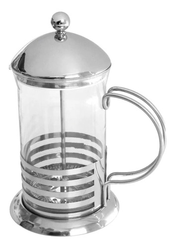 Cafetera Crystal Rock Cr11331 Manual Plateada Prensa Frances