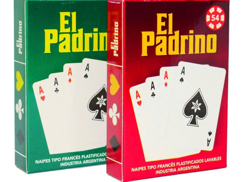 Jueg Mazo Naipes Poker 54 El Padrino 6u  - Plastificados