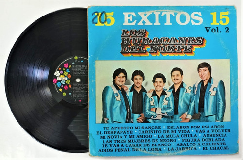 Los Huracanes Del Norte 15 Exitos Vol. 2 Lp Ed. 1985