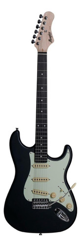 Guitarra elétrica Memphis Stratocaster MG-30 de  amieiro black satin com diapasão de jacarandá