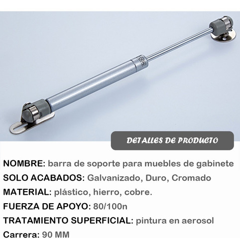 Imagen 3 de 10 de Brazo Bombin 100n Pack 6uni Para Puerta