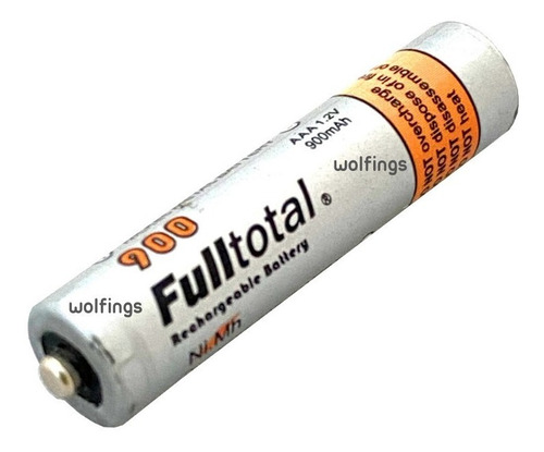 Imagen 3 de 8 de Blister X2 Pilas Baterias Aaa Recargable 900 Mah Fulltotal