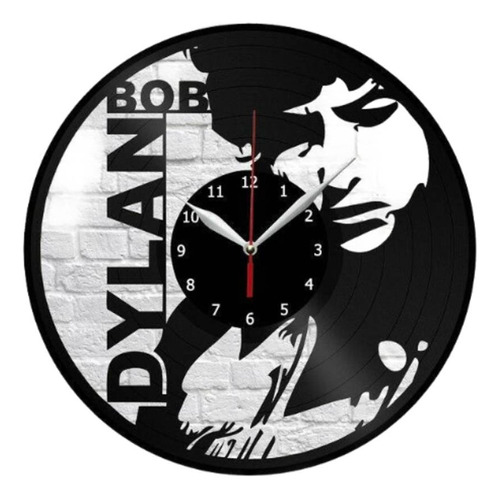 Reloj Corte Laser 2172 Bob Dylan Silueta Frente