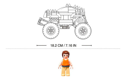 Bloques De Construcción Juguete Coche Monster Con Fricción
