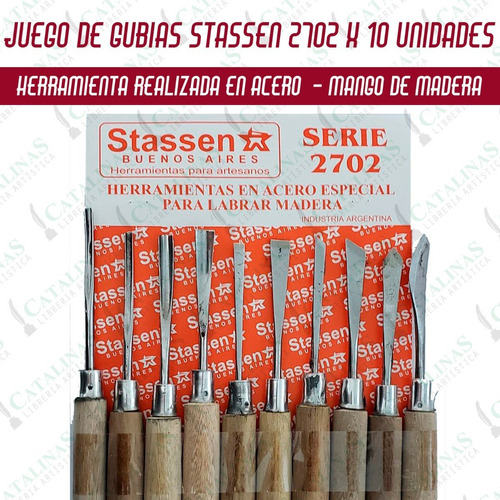 Stassen Juego De Gubias X10 De Acero Codigo 2702 Microcentro