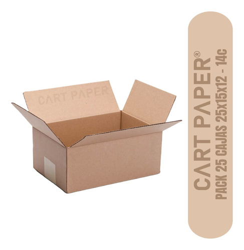 Cajas De Cartón 25x15x12 / Pack 25 Cajas / Cart Paper