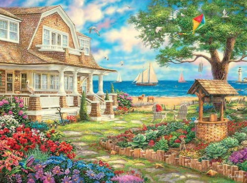 Buffalo Juegos Sea Garden Cottage - Puzzle (1000 Piezas), Di | Envío gratis