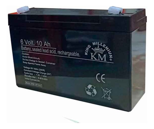 Bateria 6v 10ah King Millenium Bkm(6v10a)