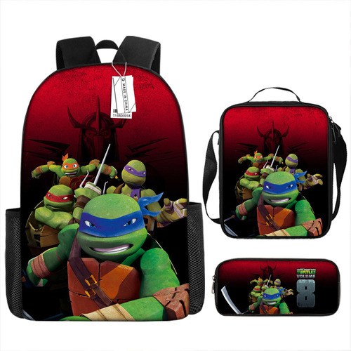 Conjunto De Mochila Escolar De Las Tortugas Ninja Mutantes A