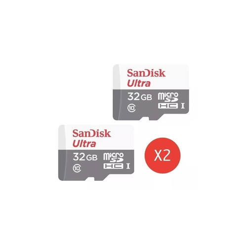 2 Tarjetas Micro Sd 32gb 80mb/s Sandisk Clase 10