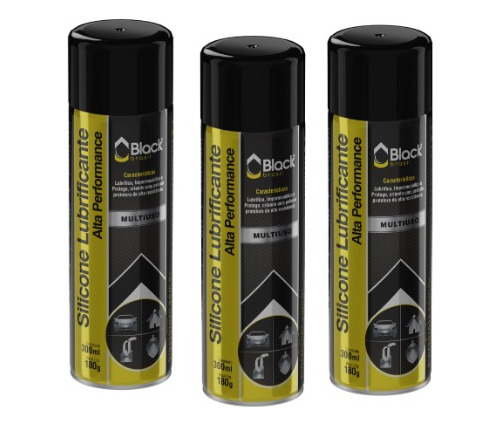 Kit Silicone Lubrificante Performance Black (300ml) - 3 Unid