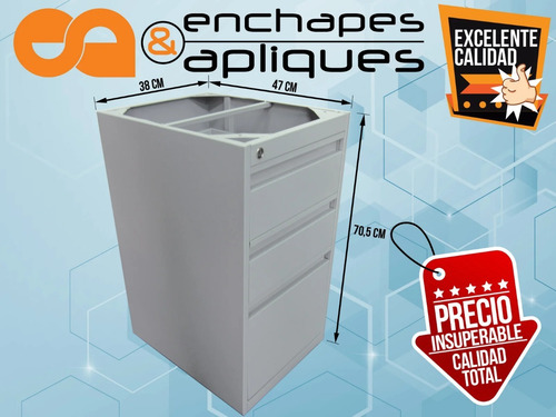 Imagen 3 de 4 de Archivador Metálico Para Oficina Gris Sin Tapa