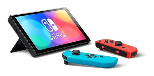 Imagen 3 de 3 de Nintendo Switch OLED 64GB Standard color rojo neón, azul neón y negro