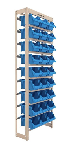 Kit Estante Gaveteiro Organizador 27 Gavetas Nº5 Azul