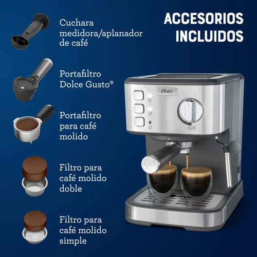 Cafetera Express Con Molinillo Cafe Oster Comp Con Capsulas