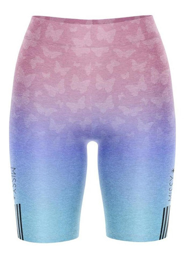 Bermuda Legging Missy Fitness Academia Lilás Borboletas