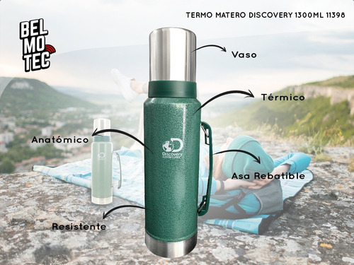 Termo Discovery De Acero Inoxidable 1.3 Litros Para Mate