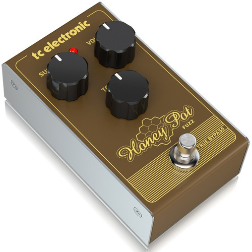 Pedal de guitarra con efecto Fuzz Sustain Tc, color amarillo electrónico