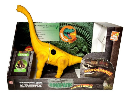 Boneco Grande Dinossauro Articulado Braquiossauro Emite Sons