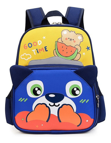 Simpática Mochila Escolar Infantil De Dibujos Animados