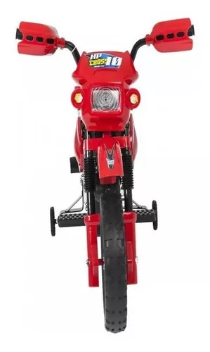 Moto de Motocross de Brinquedo com Apoio - Vermelho