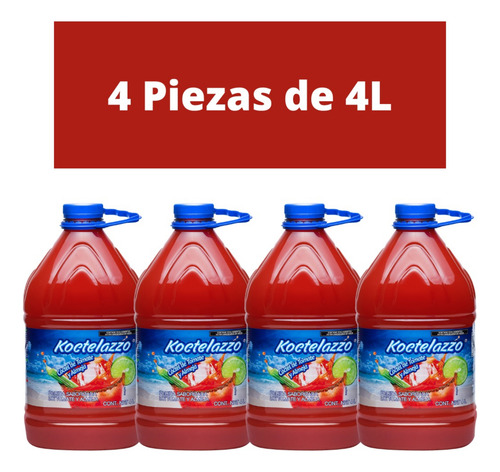 Clamato Koctelazzo Coctel De Tomate Y Almeja 4 Pzas De 4l