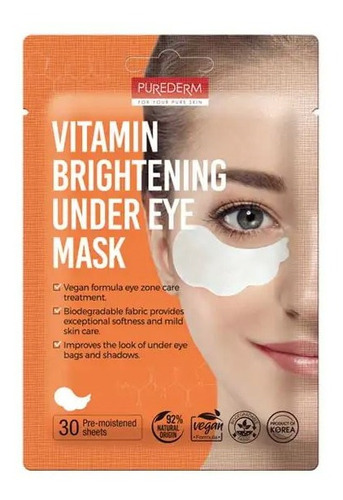 Parches Purederm Vitamin Brightening Under Eye Mask