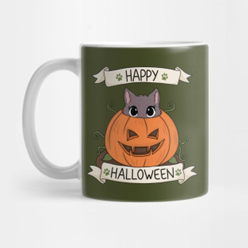 Taza Ceramica Halloween Bichos Modelo B12