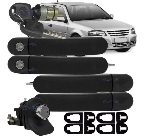 Kit Maçaneta Externas Cilindro Gol G4 4 Portas Eletrico