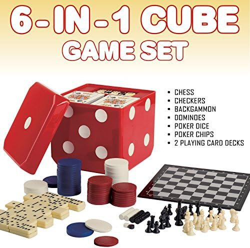 Gamie Juego De Cubo De Dados 6 En 1 Juego De Mesa Y Juego De