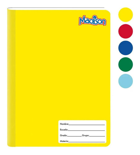 5 Cuadernos Collage Cosido Raya Madison Color A Color Cosido Collage Raya
