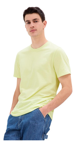 Gap Camiseta Suave Con Cuello Redondo Para Hombre Citron M