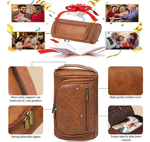 Bolsa De Aseo Portátil De Pu, Regalos De Viaje For Hombres,