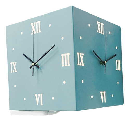 Reloj De Pared De Esquina De 10,2 Pulgadas, Reloj Azul