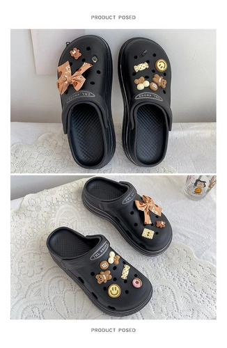 Zapatos Tipo Zueco Con Dibujos Animados Para Mujer, Sandalia