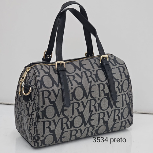 3534 Bolsa De Ombro Baú Very Rio Com Estampa Poliuretano Pu