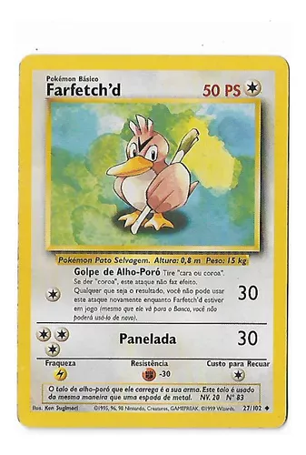 Card Farfetch'd 27/102 Pokemon Original