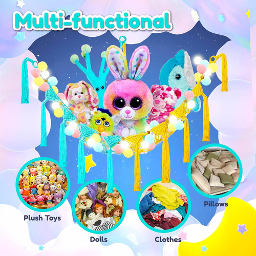 Popstick - Hamaca De Peluche Con Luz Led, Soporte Para Jugue