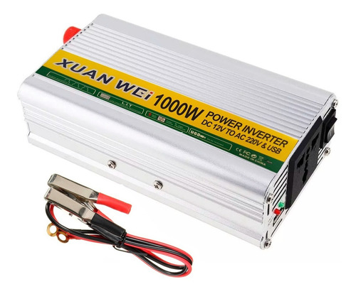 Inversor De Corriente Conversor 1000w 12v - 220v Dc A Ac